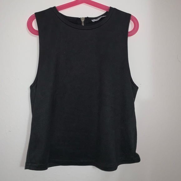 Zara Tops - Suede Black Zara Tank Crop Top